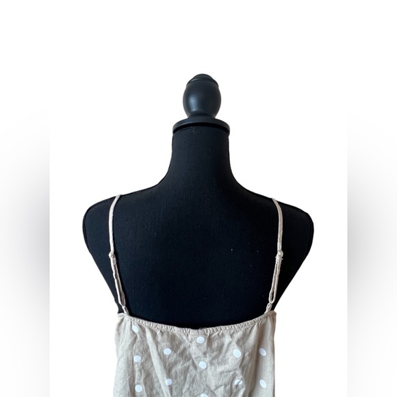 Old Navy Women's Printed Ruffled Wrap-Effect Cami Blouse-Tan & White-Size Large - Picture 7 of 7